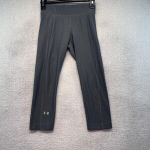 Under Armour Womens Grey Capris Leggings Activewear Athletic Pants Size Medium
